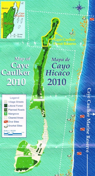 Caye Caulker map