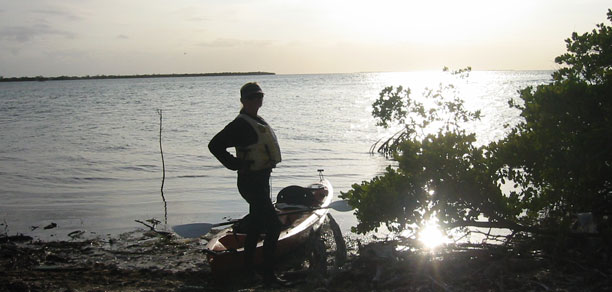 Kayak sunset with Mel
