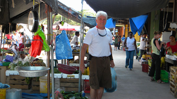 Bill shopping in San Ignacio