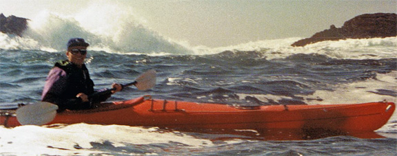 Bill Holmes kayaking to Todos Santos